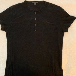 John Varvatos collection linen Henley